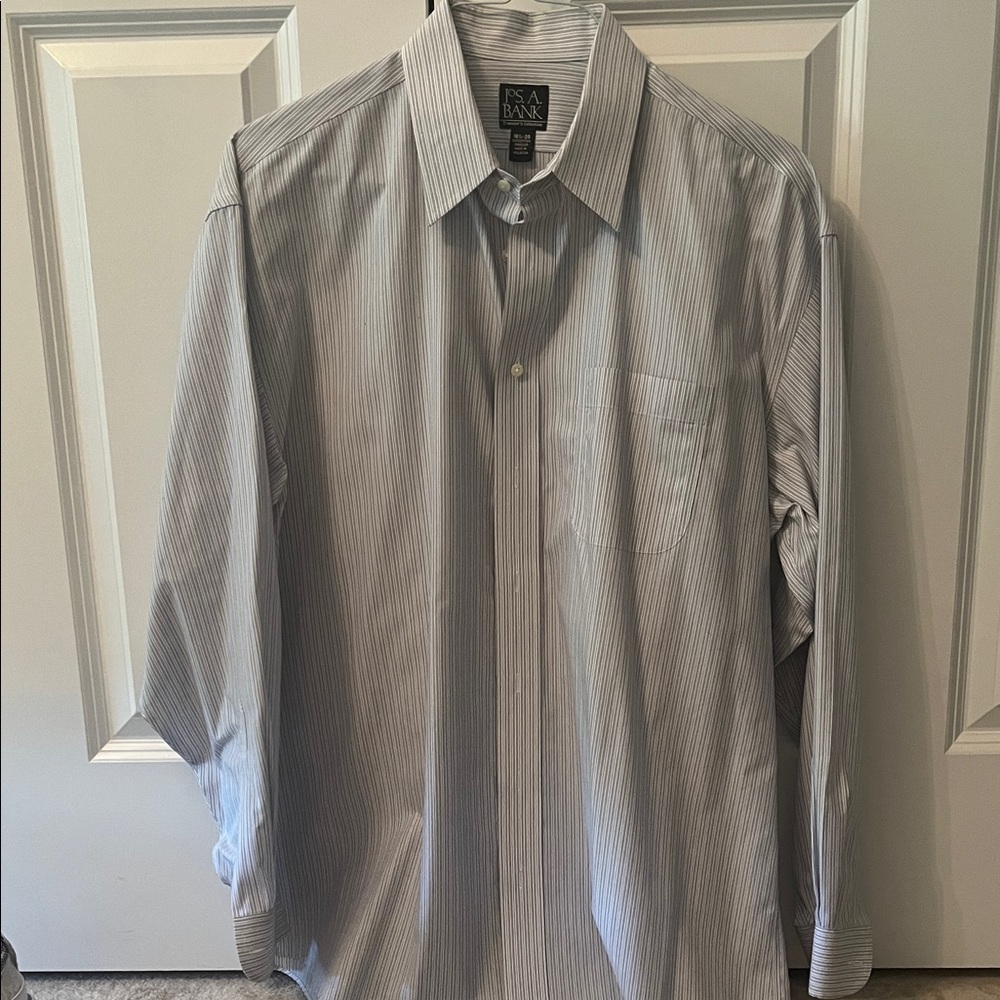 Jos. A. Bank Men's Blue Pinstripe Dress Shirt
